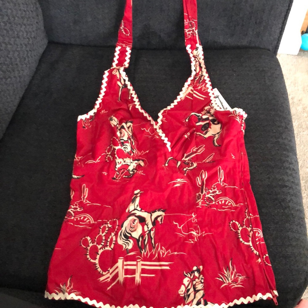 Western pinup couture halter top